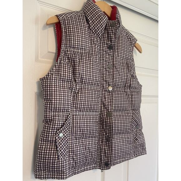 Tommy Hilfiger | Women's Size Med | Quilted Puffer Vest Red Polyester‎ Zip Snap - Picture 2 of 8